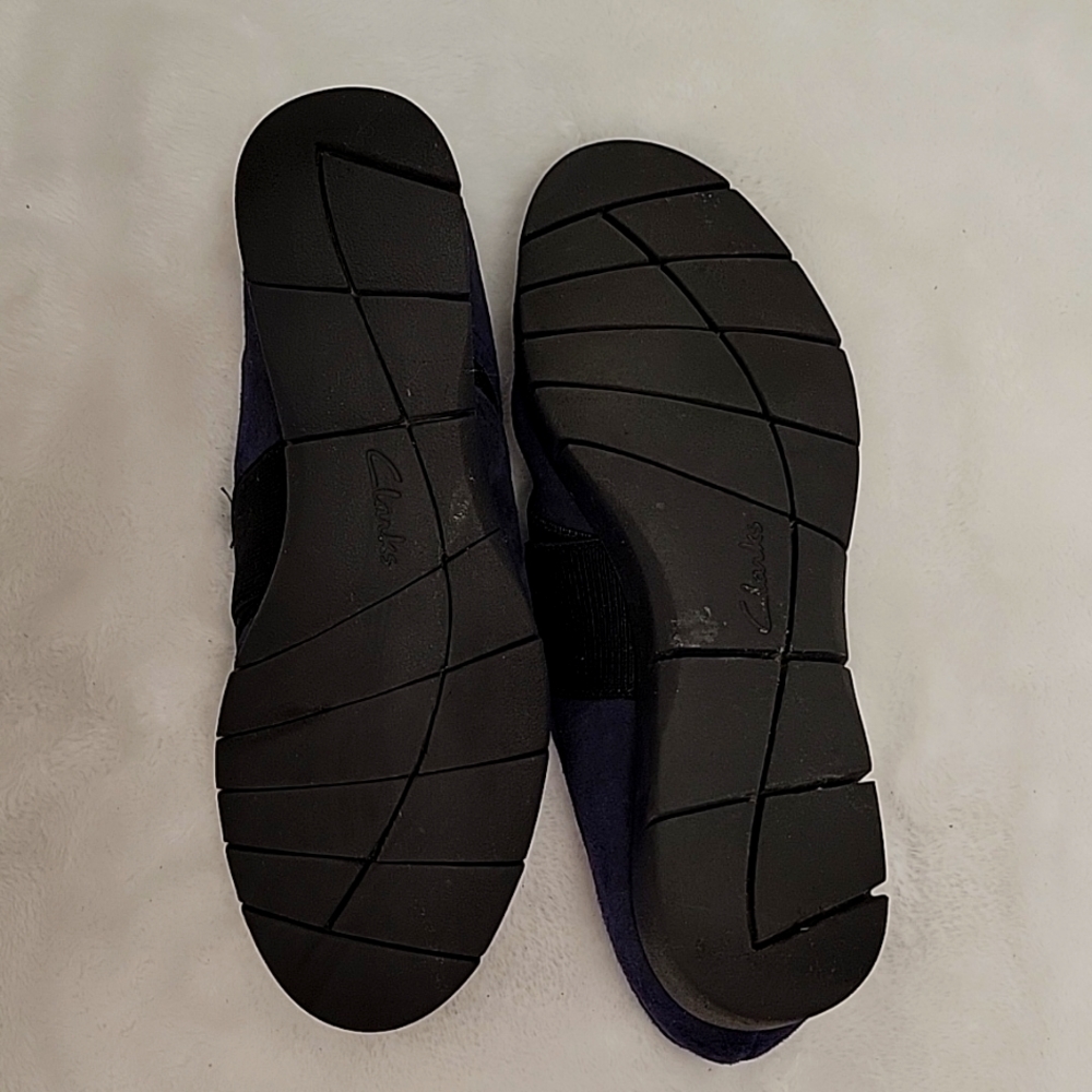 Clark's Daelyn Villa Navy Suede Shoes Size 5 - Picture 6 of 11